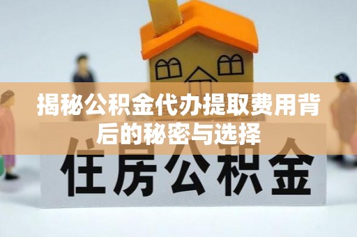 饶阳揭秘公积金代办提取费用背后的秘密与选择