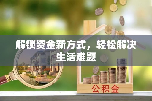 饶阳解锁资金新方式，轻松解决生活难题