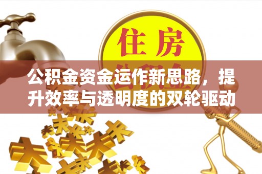 饶阳公积金资金运作新思路，提升效率与透明度的双轮驱动