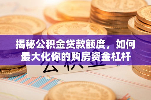 饶阳揭秘公积金贷款额度，如何最大化你的购房资金杠杆