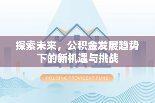 饶阳探索未来，公积金发展趋势下的新机遇与挑战