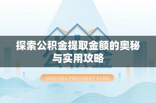 饶阳探索公积金提取金额的奥秘与实用攻略